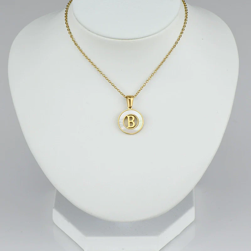 Necklace 316L Stainless Steel 316L Stainless Steel Letter Pattern Cross Chain Vacuum Plated For Women - Image 4