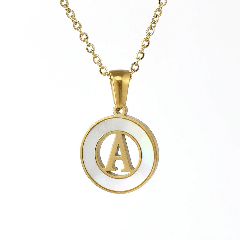Necklace 316L Stainless Steel 316L Stainless Steel Letter Pattern Cross Chain Vacuum Plated For Women - Image 6