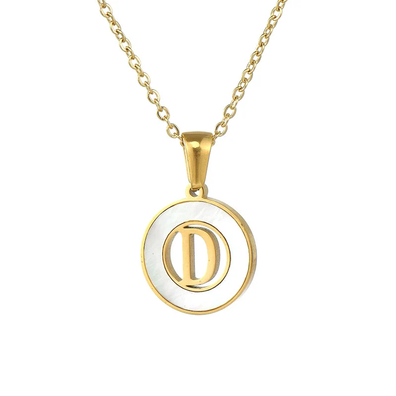 Necklace 316L Stainless Steel 316L Stainless Steel Letter Pattern Cross Chain Vacuum Plated For Women - Image 8
