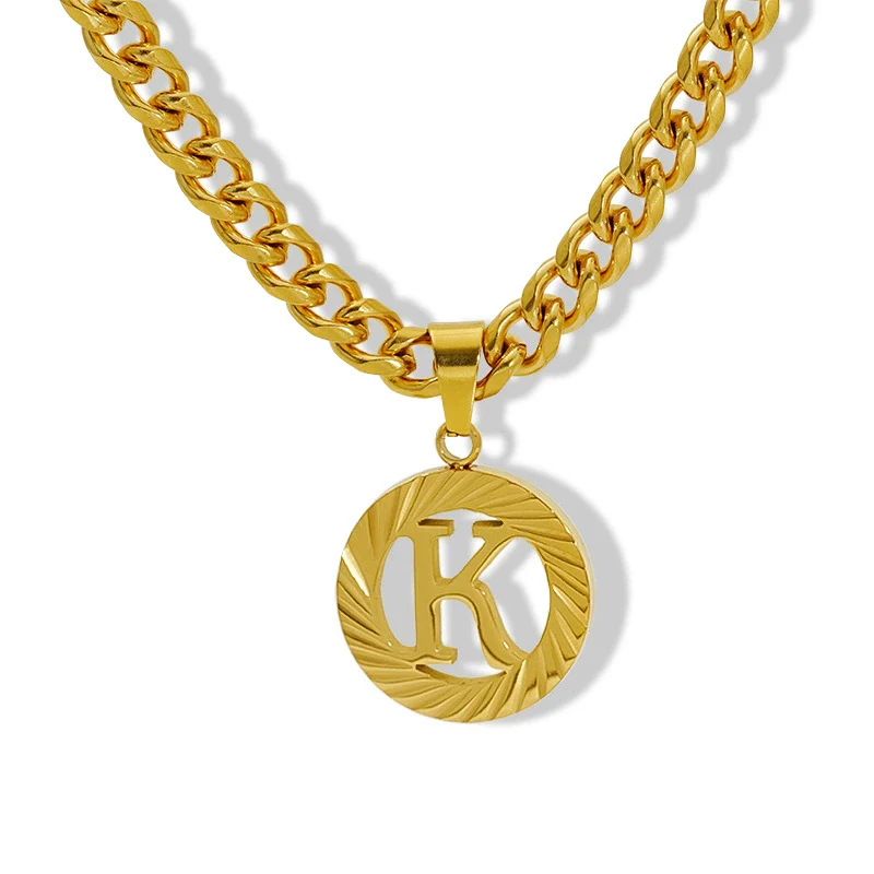 Necklace 316L Stainless Steel 316L Stainless Steel Letter Pattern Hip Hop Electroplating - Image 14