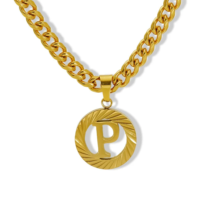 Necklace 316L Stainless Steel 316L Stainless Steel Letter Pattern Hip Hop Electroplating - Image 19