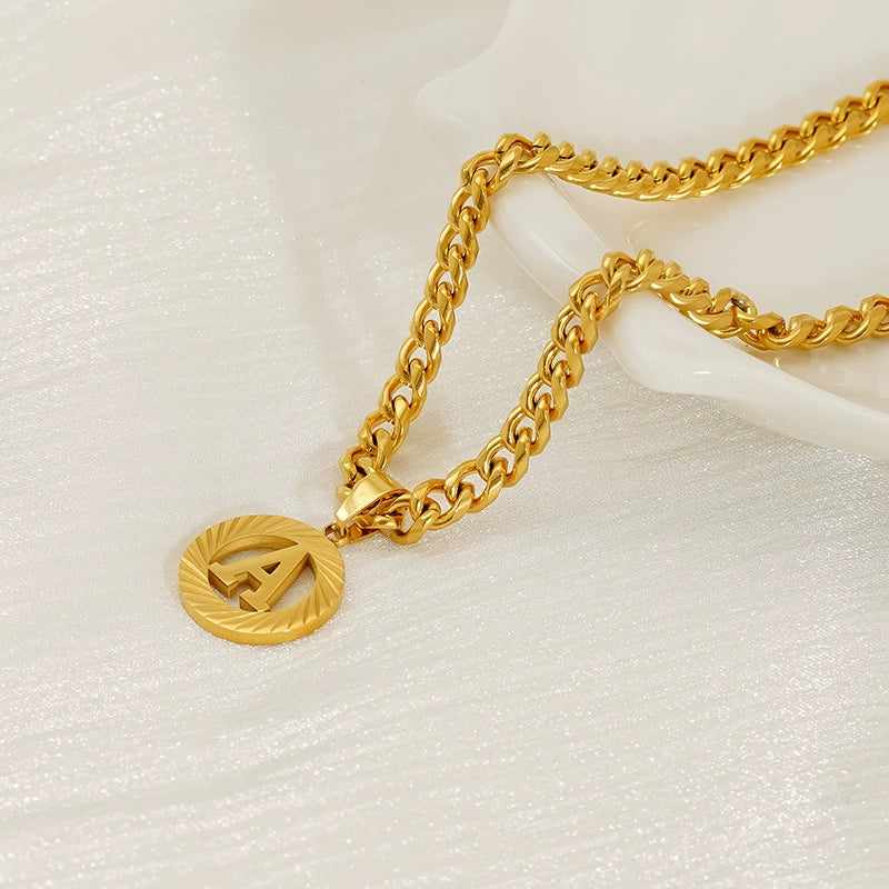 Necklace 316L Stainless Steel 316L Stainless Steel Letter Pattern Hip Hop Electroplating - Image 2