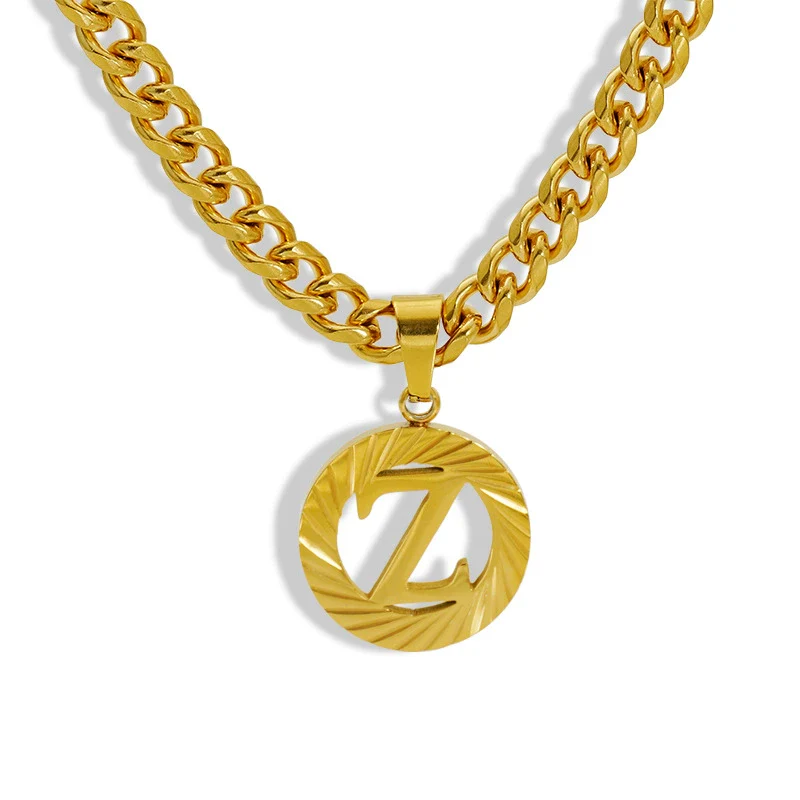 Necklace 316L Stainless Steel 316L Stainless Steel Letter Pattern Hip Hop Electroplating - Image 29