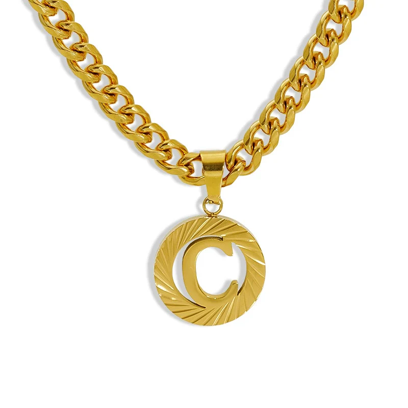 Necklace 316L Stainless Steel 316L Stainless Steel Letter Pattern Hip Hop Electroplating - Image 8