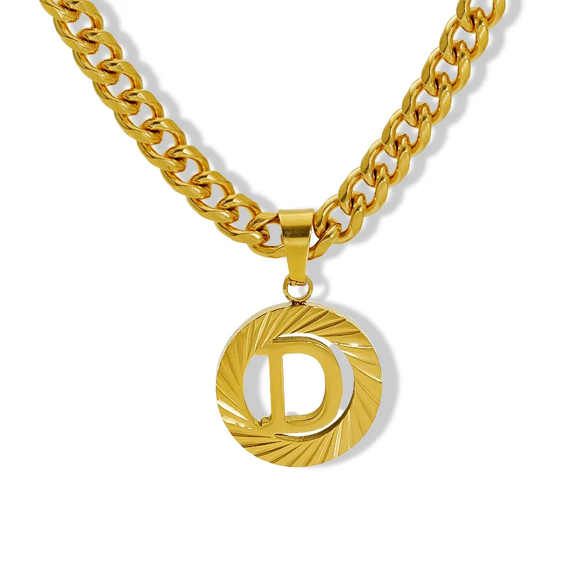 Necklace 316L Stainless Steel 316L Stainless Steel Letter Pattern Hip Hop Electroplating - Image 9