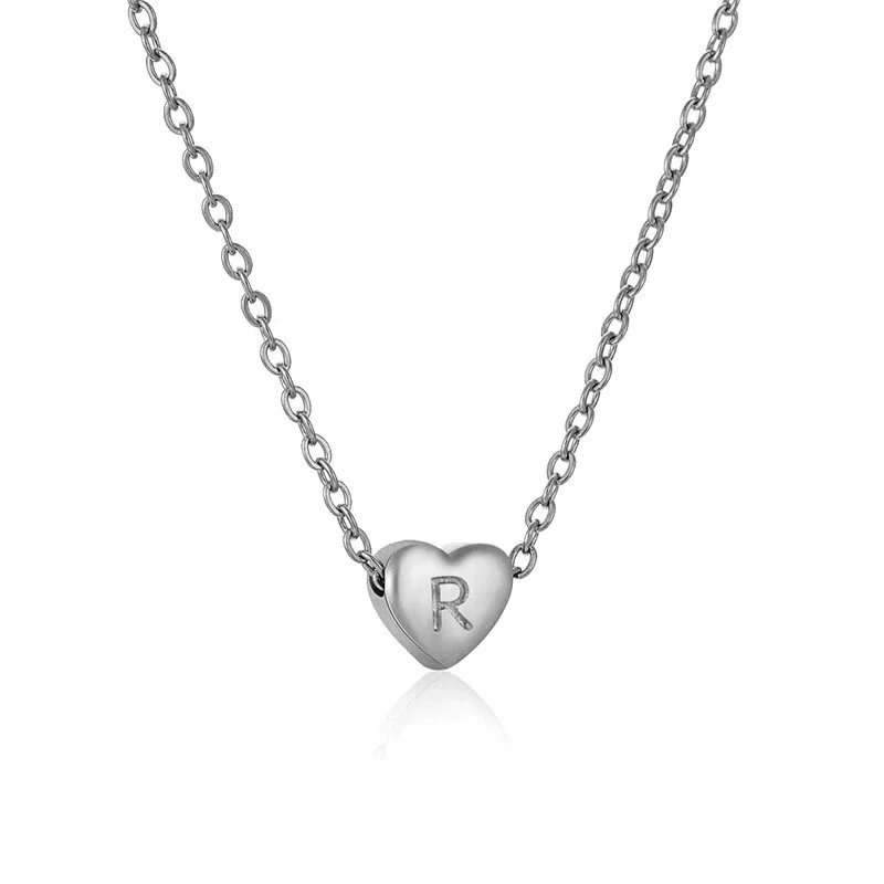 Necklace 316L Stainless Steel 316L Stainless Steel Love Letter Letter Pendant Cross Chain Women - Image 23