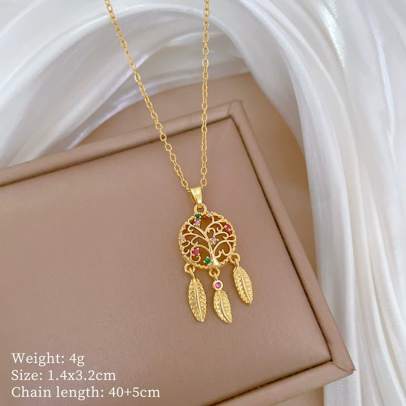 Necklace Titanium Steel Copper Geometric Style Luxury Elegant Gorgeous For Women - Image 6