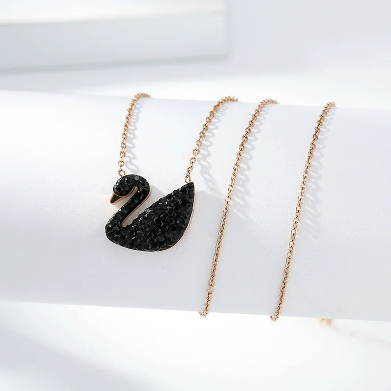 Necklace Titanium Steel Copper Inlaid Zircon Geometric Vacuum Plating Fashion - Image 10