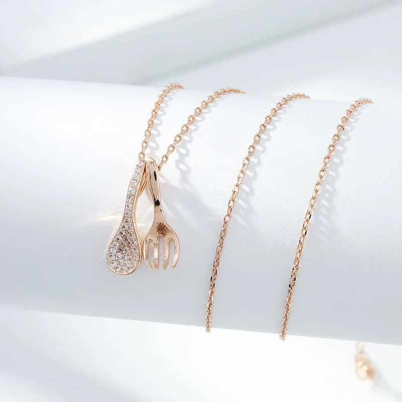 Necklace Titanium Steel Copper Inlaid Zircon Geometric Vacuum Plating Fashion - Image 20