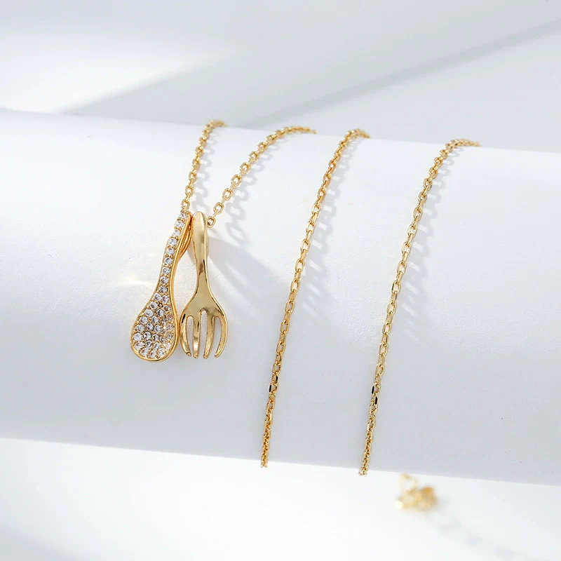 Necklace Titanium Steel Copper Inlaid Zircon Geometric Vacuum Plating Fashion - Image 21