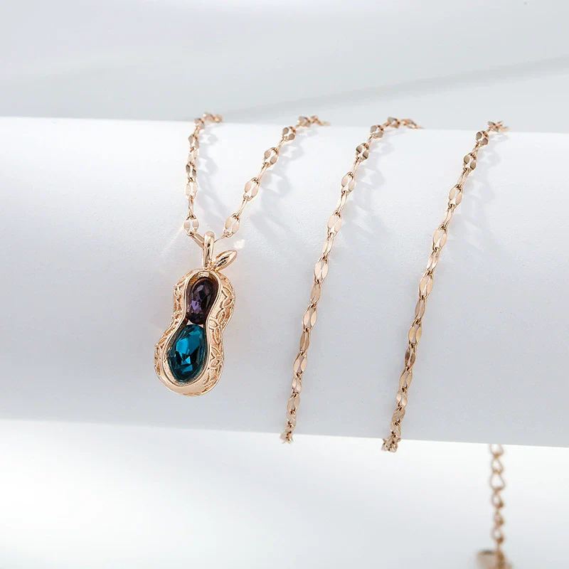 Necklace Titanium Steel Copper Inlaid Zircon Geometric Vacuum Plating Fashion - Image 24