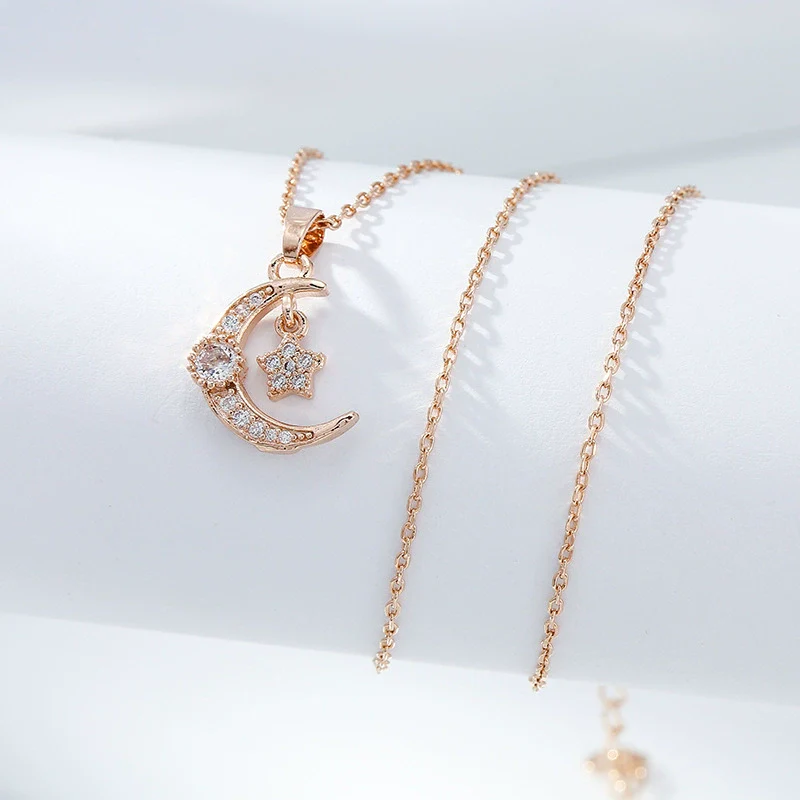 Necklace Titanium Steel Copper Inlaid Zircon Geometric Vacuum Plating Fashion - Image 28