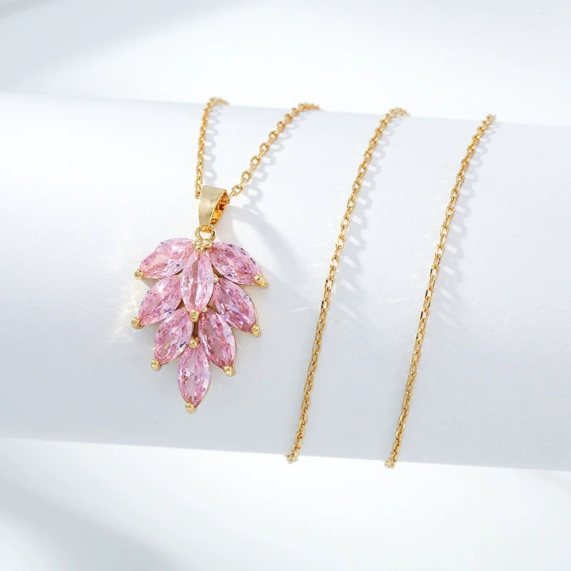 Necklace Titanium Steel Copper Inlaid Zircon Geometric Vacuum Plating Fashion - Image 34