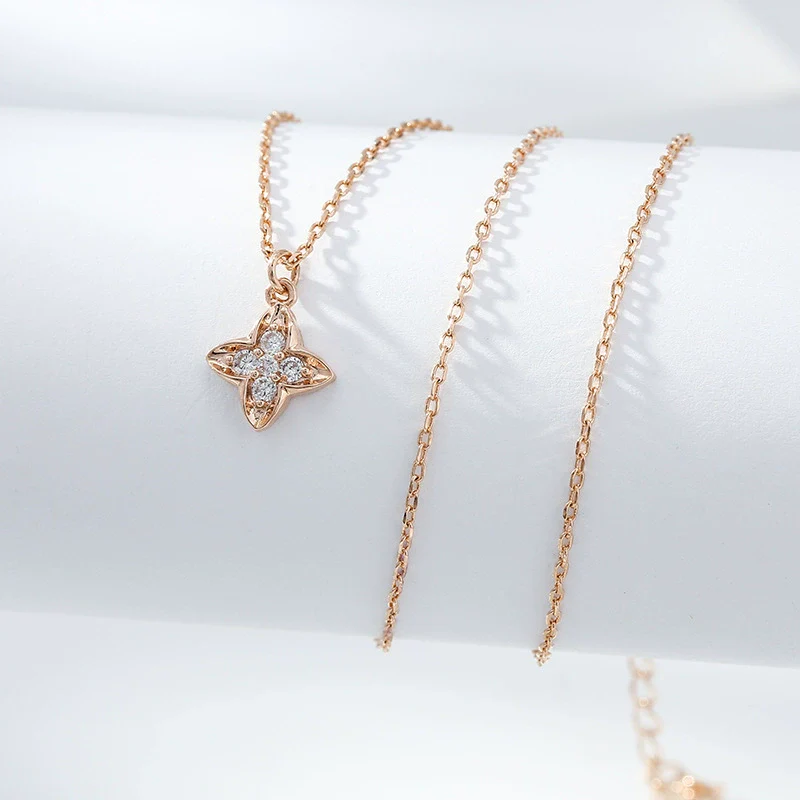Necklace Titanium Steel Copper Inlaid Zircon Geometric Vacuum Plating Fashion - Image 41