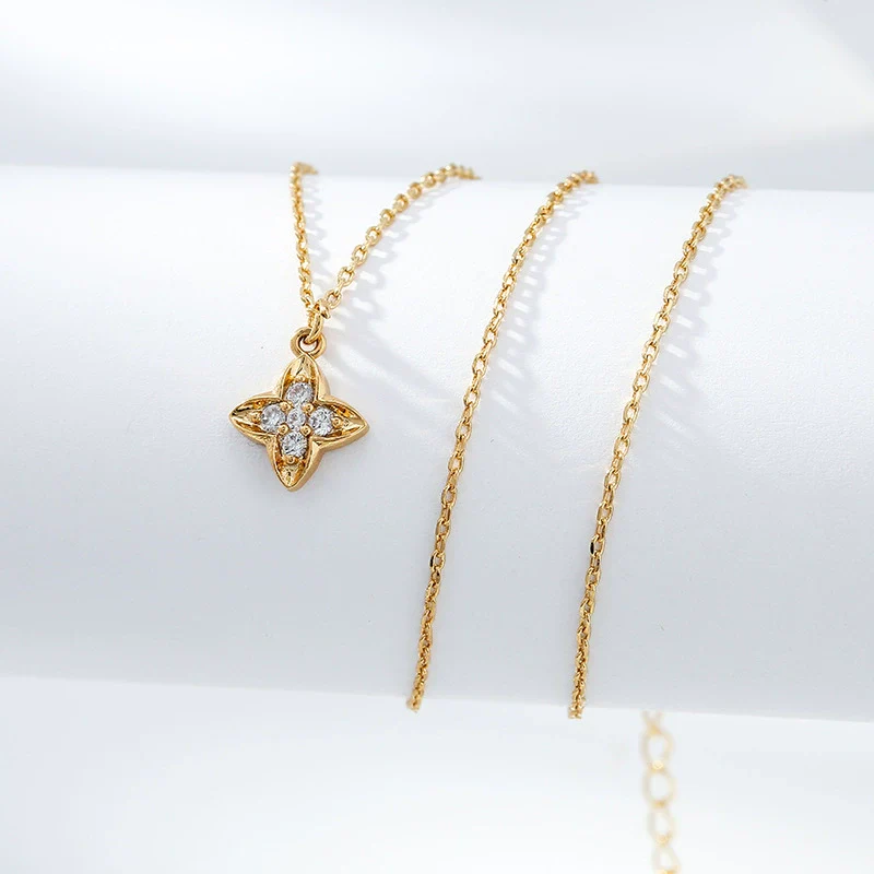Necklace Titanium Steel Copper Inlaid Zircon Geometric Vacuum Plating Fashion - Image 42