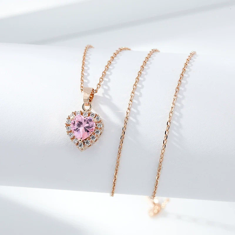 Necklace Titanium Steel Copper Inlaid Zircon Geometric Vacuum Plating Fashion - Image 47
