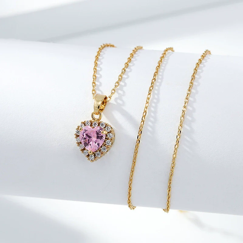 Necklace Titanium Steel Copper Inlaid Zircon Geometric Vacuum Plating Fashion - Image 48