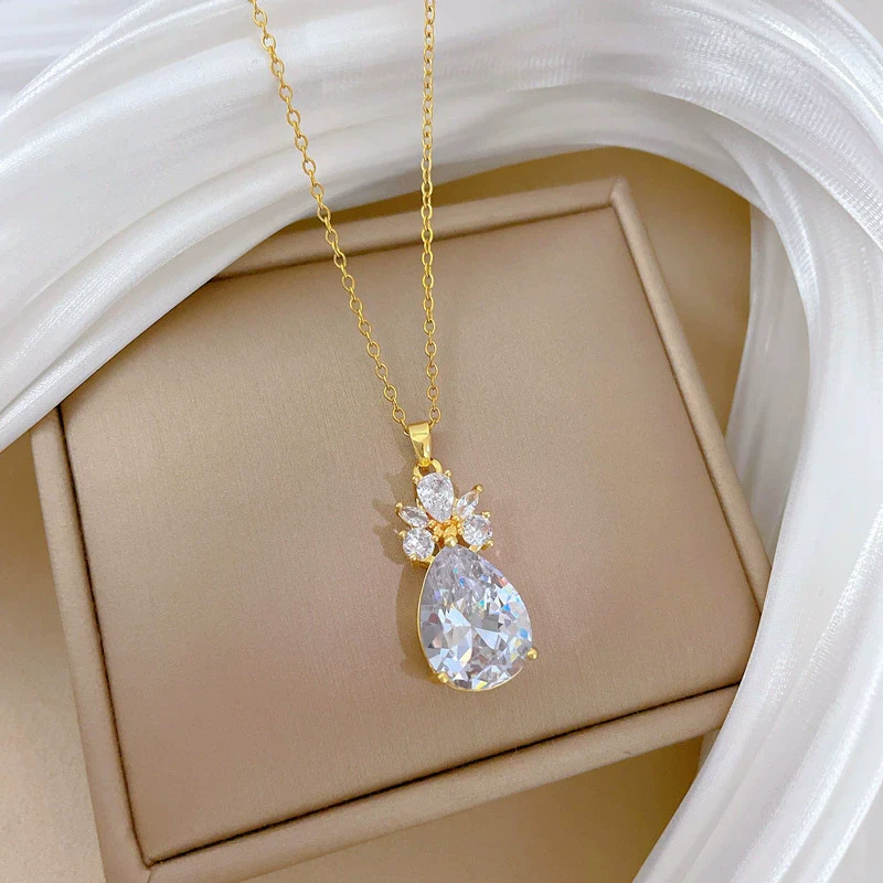 Necklace Titanium Steel Copper Light Industry Skirt Style Cartoon Animal Zodiac Full Diamond - Image 3