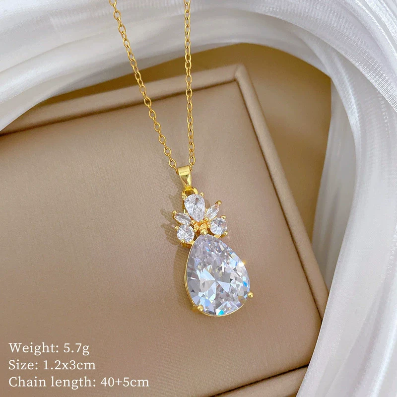 Necklace Titanium Steel Copper Light Industry Skirt Style Cartoon Animal Zodiac Full Diamond - Image 6