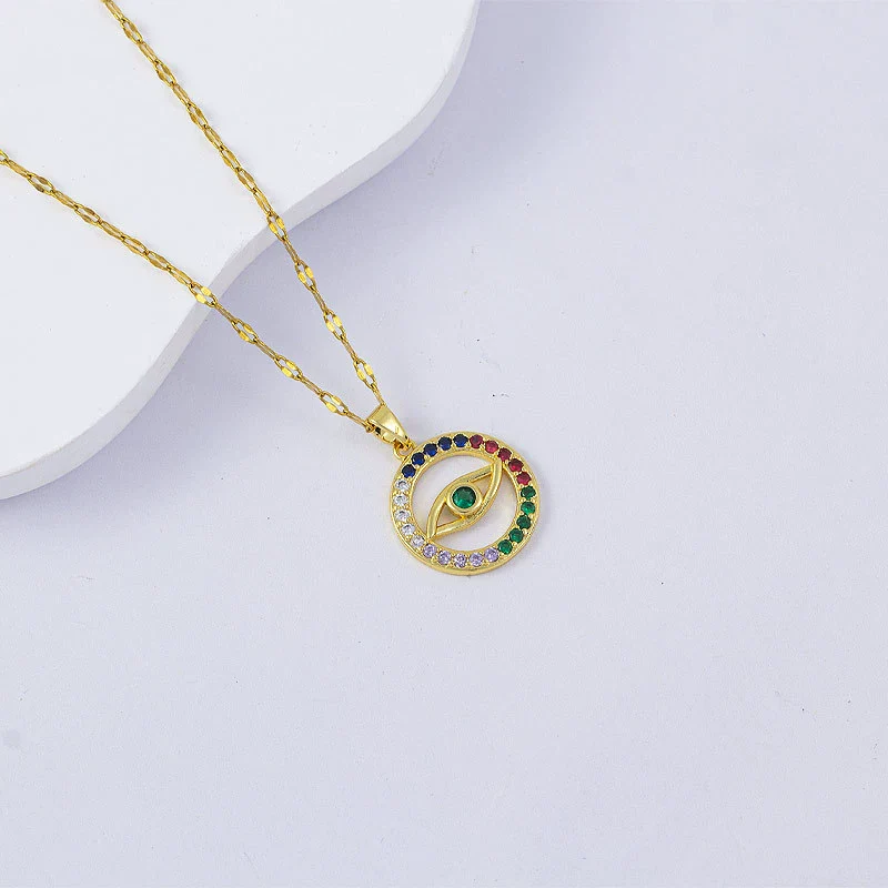 Necklace Titanium Steel Copper Water Wave Chain Cross Pendant Electroplated Light Luxury Elegant Highend Jewelry - Image 26