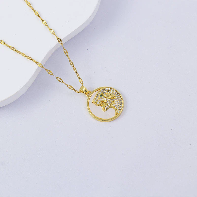 Necklace Titanium Steel Copper Water Wave Chain Cross Pendant Electroplated Light Luxury Elegant Highend Jewelry - Image 28