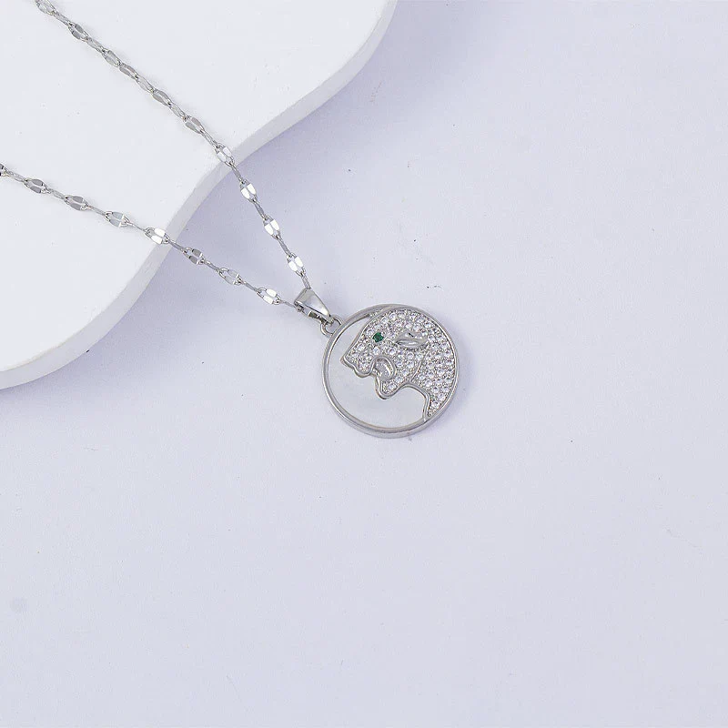 Necklace Titanium Steel Copper Water Wave Chain Cross Pendant Electroplated Light Luxury Elegant Highend Jewelry - Image 29