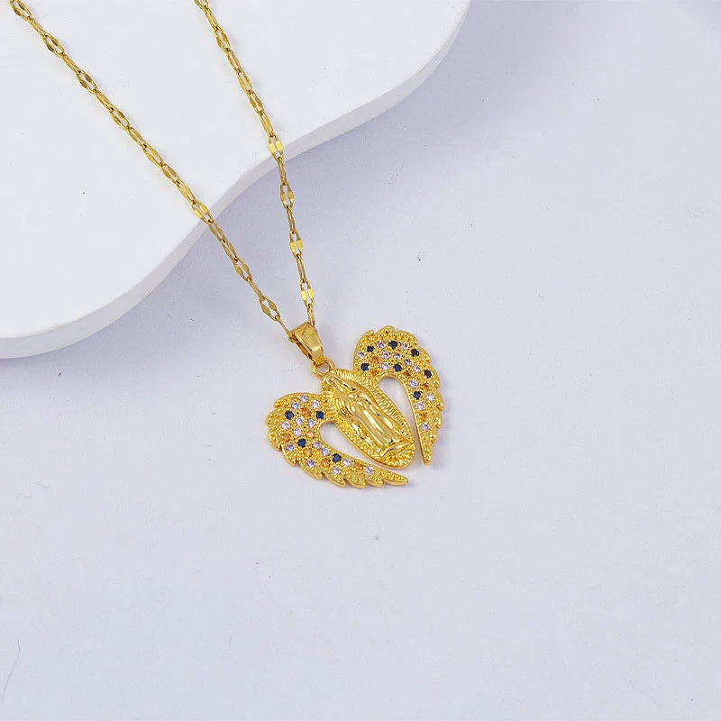 Necklace Titanium Steel Copper Water Wave Chain Cross Pendant Electroplated Light Luxury Elegant Highend Jewelry - Image 32