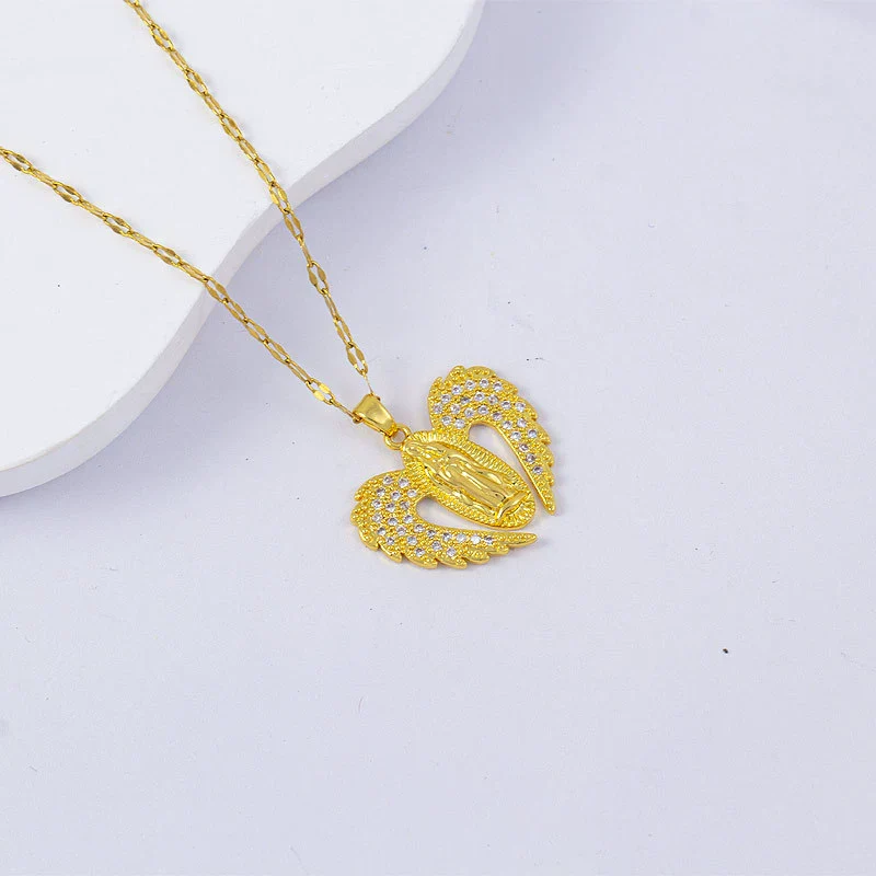 Necklace Titanium Steel Copper Water Wave Chain Cross Pendant Electroplated Light Luxury Elegant Highend Jewelry - Image 38