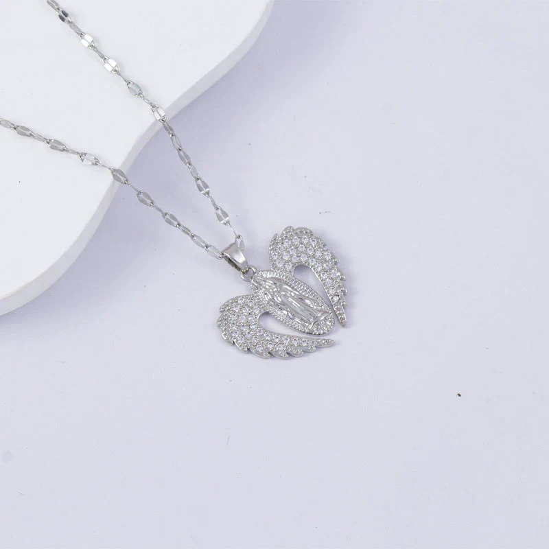 Necklace Titanium Steel Copper Water Wave Chain Cross Pendant Electroplated Light Luxury Elegant Highend Jewelry - Image 39