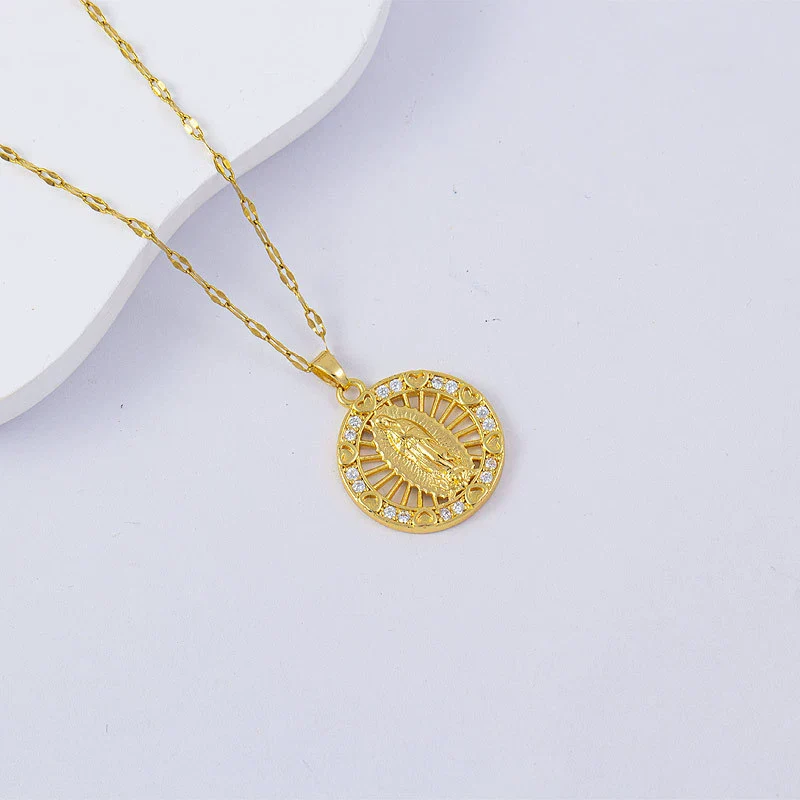 Necklace Titanium Steel Copper Water Wave Chain Cross Pendant Electroplated Light Luxury Elegant Highend Jewelry - Image 40