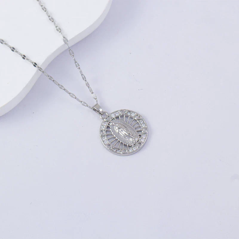 Necklace Titanium Steel Copper Water Wave Chain Cross Pendant Electroplated Light Luxury Elegant Highend Jewelry - Image 41