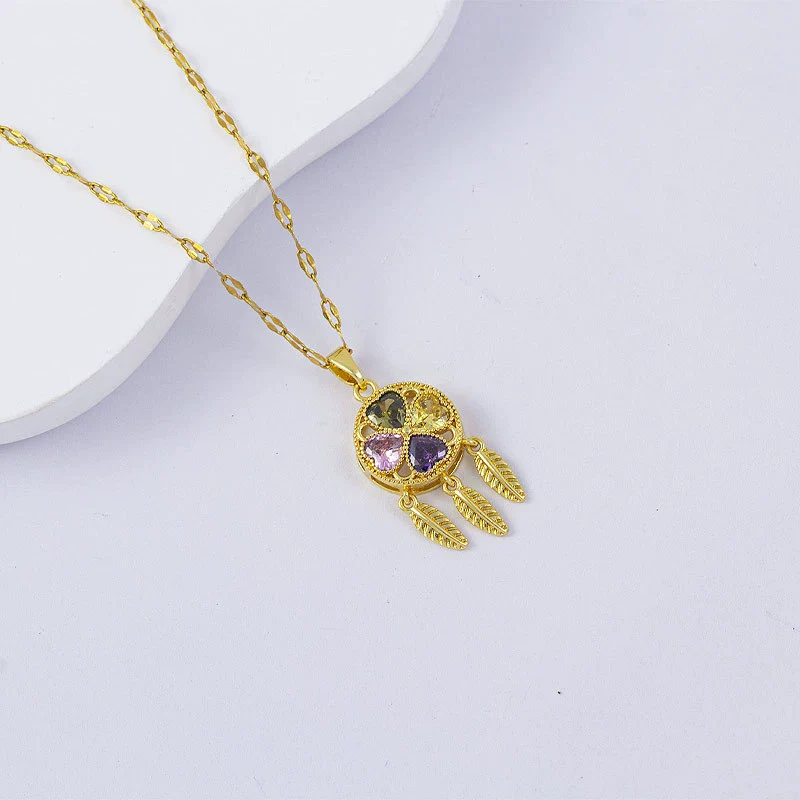 Necklace Titanium Steel Copper Water Wave Chain Cross Pendant Electroplated Light Luxury Elegant Highend Jewelry - Image 44