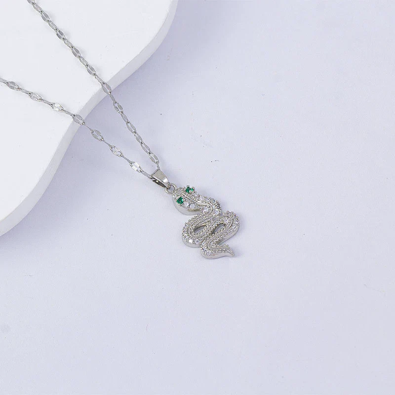 Necklace Titanium Steel Copper Water Wave Chain Cross Pendant Electroplated Light Luxury Elegant Highend Jewelry - Image 49