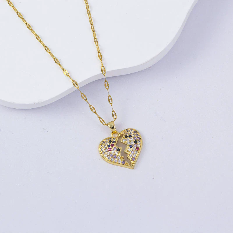 Necklace Titanium Steel Copper Water Wave Chain Cross Pendant Electroplated Light Luxury Elegant Highend Jewelry - Image 56