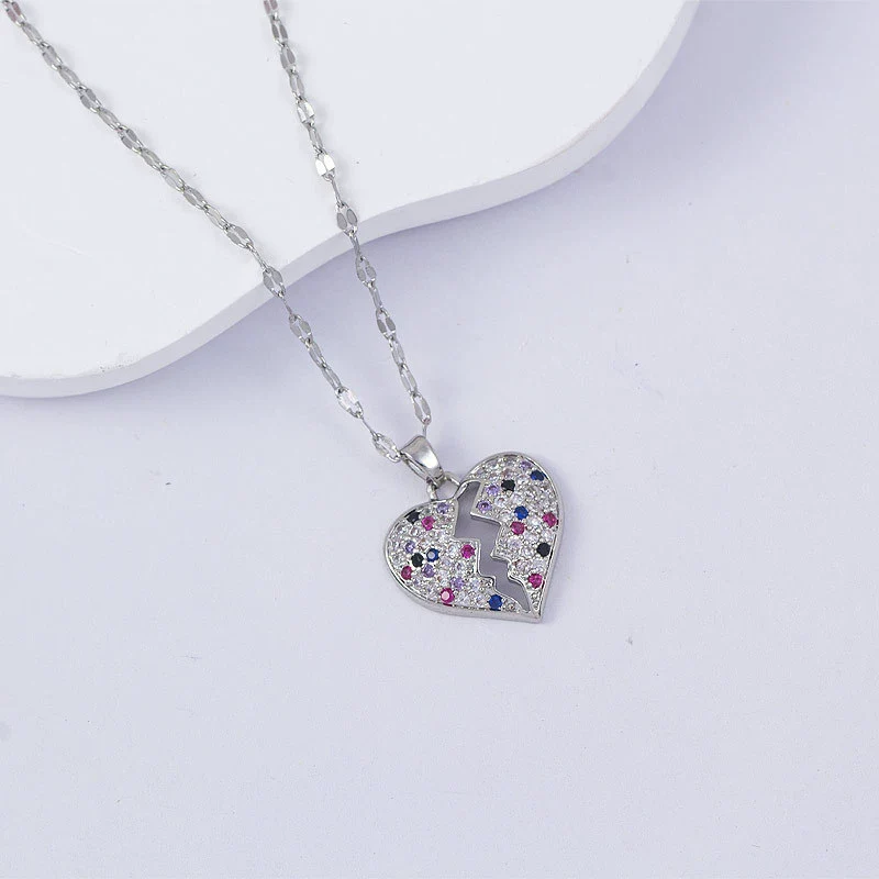 Necklace Titanium Steel Copper Water Wave Chain Cross Pendant Electroplated Light Luxury Elegant Highend Jewelry - Image 57