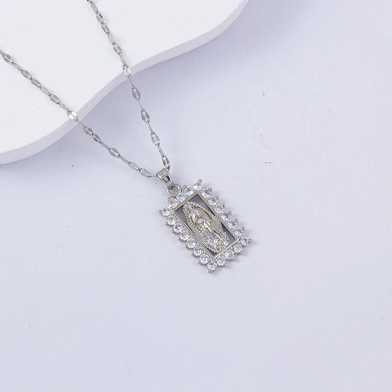 Necklace Titanium Steel Copper Water Wave Chain Cross Pendant Electroplated Light Luxury Elegant Highend Jewelry - Image 61
