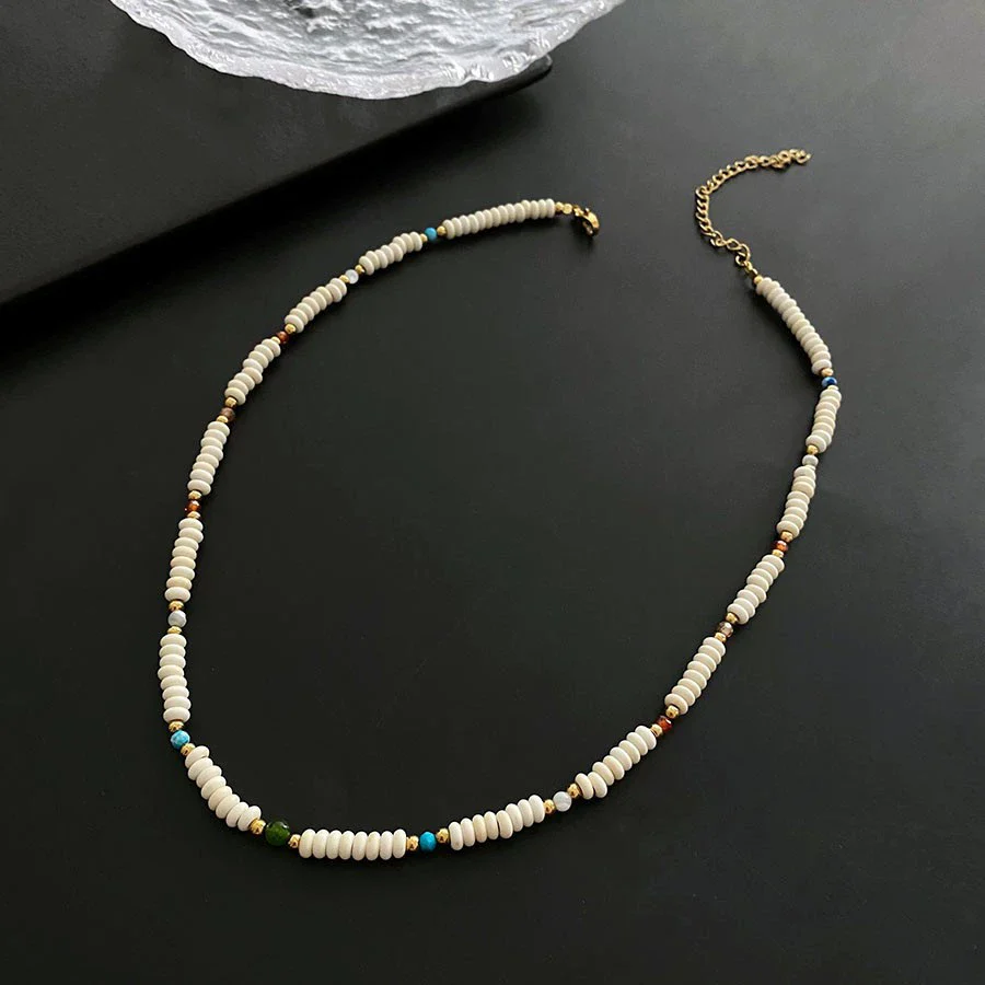 Necklace Titanium Steel Freshwater Pearl Geometric Vintage Simple Light Luxury Electroplating For Women - Image 22