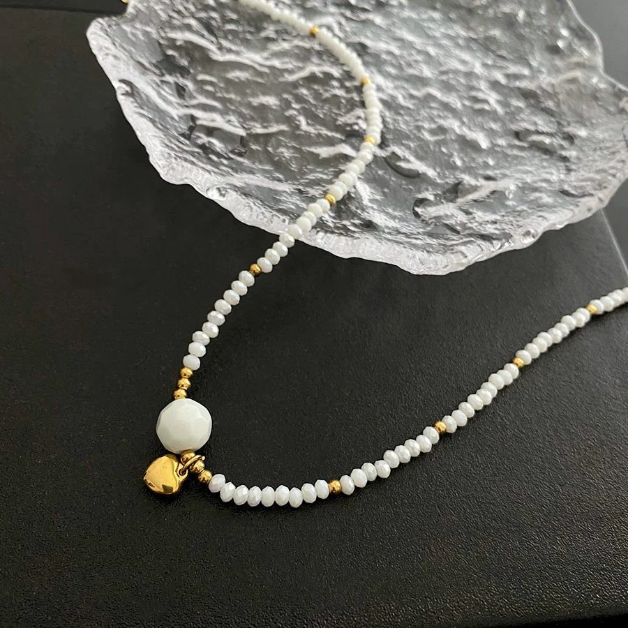 Necklace Titanium Steel Freshwater Pearl Geometric Vintage Simple Light Luxury Electroplating For Women - Image 27