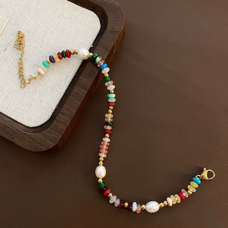 Necklace Titanium Steel Freshwater Pearl Geometric Vintage Simple Light Luxury Electroplating For Women - Image 7