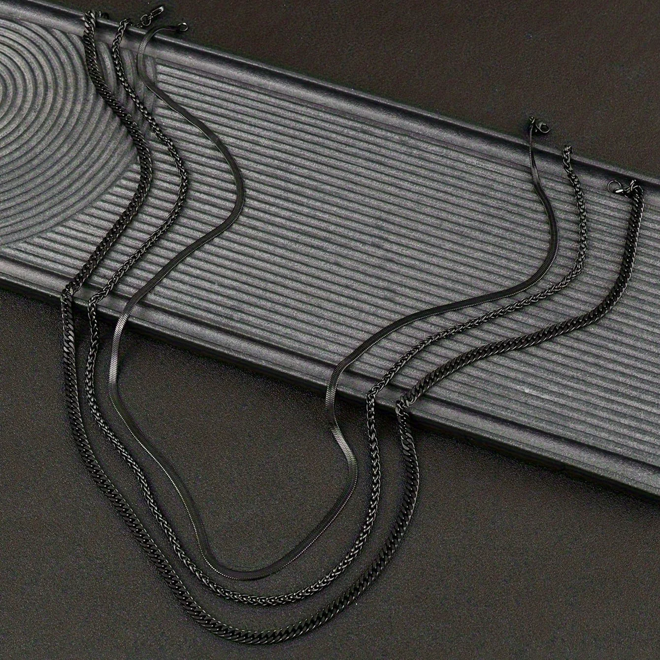 Necklace Titanium Steel Geometric O Word Chain Simple Hipster Hip Hop Style - Image 2