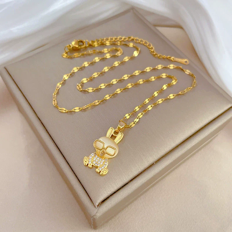 Necklace Titanium Steel Geometric Pattern Female Clavicle Chain - Image 4