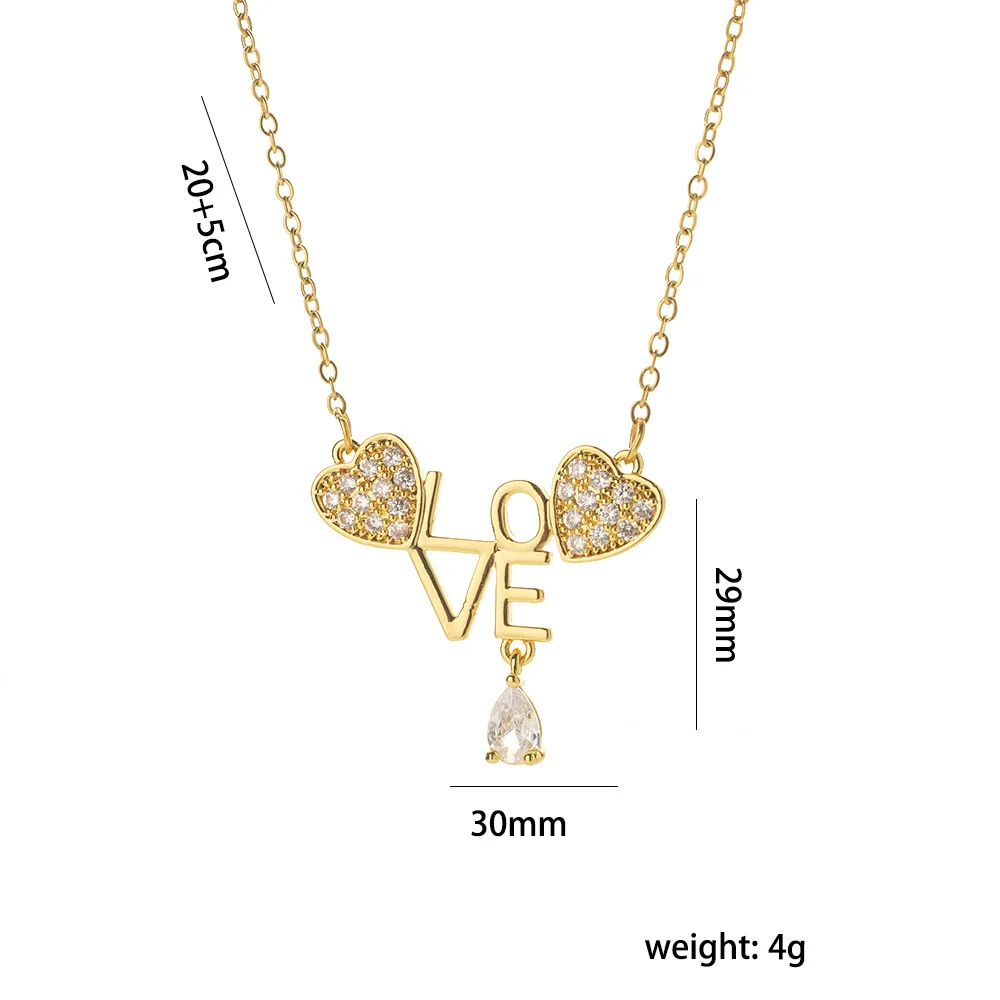 Necklace Titanium Steel Heartshaped Retro Fashion Creative Design Electroplating For Women - Image 5