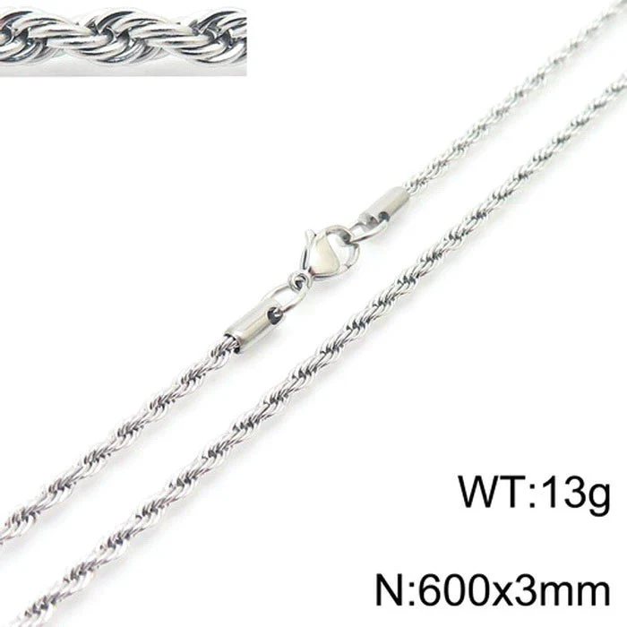 Necklace Titanium Steel Punk Geometric Triangle Spearhead Pendant Men's Jewelry - Image 4