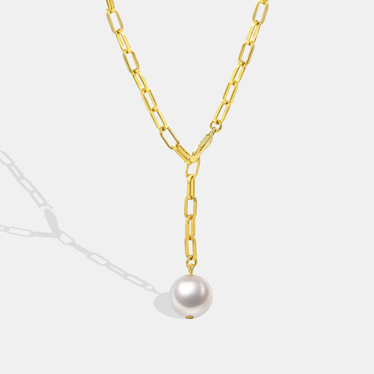 Necklace Women's Pearl Simple Design Copper Regular Chain Style Accessories - Image 4