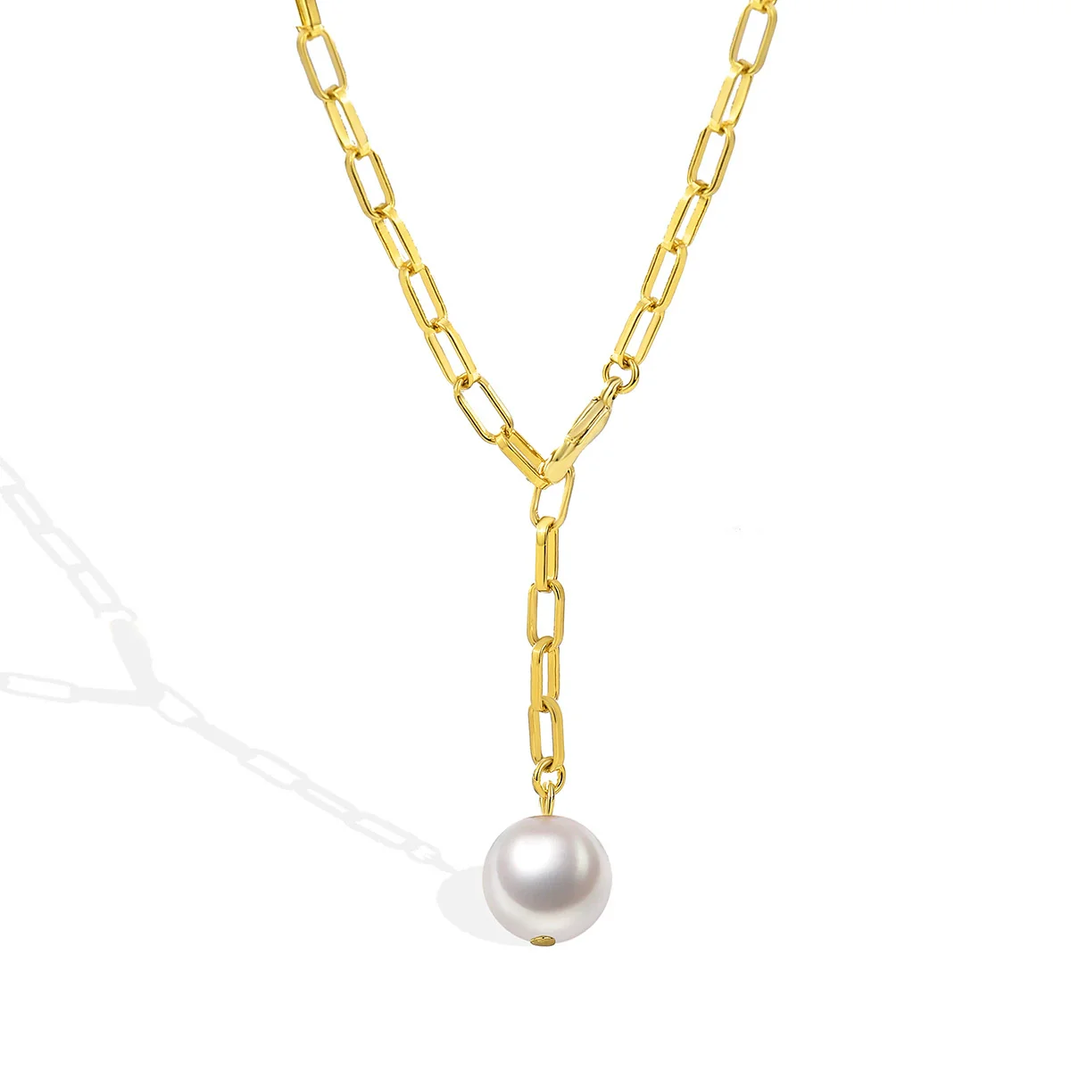 Necklace Women's Pearl Simple Design Copper Regular Chain Style Accessories - Image 5