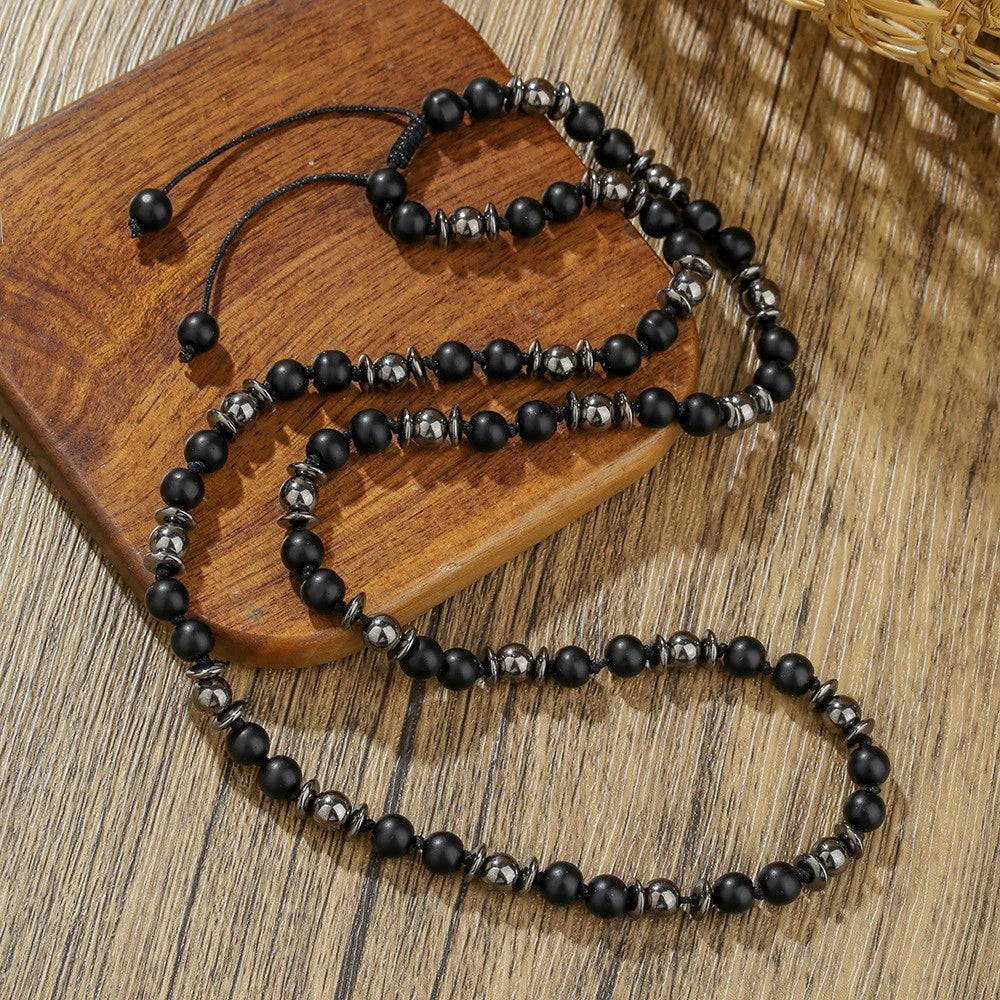 Necklace Wood Chip Coconut Shell Bohemian Geometric Handmade Stainless Steel - Image 8
