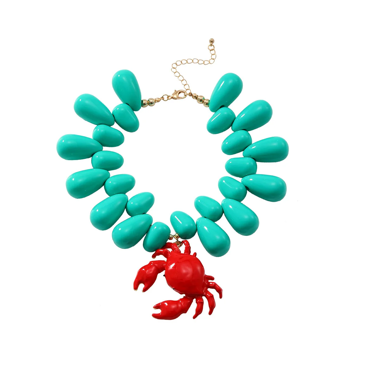 Necklace Zinc Alloy Animal Zodiac Electroplating Water Drop Crab Pendant Women's Light Luxury - Image 5