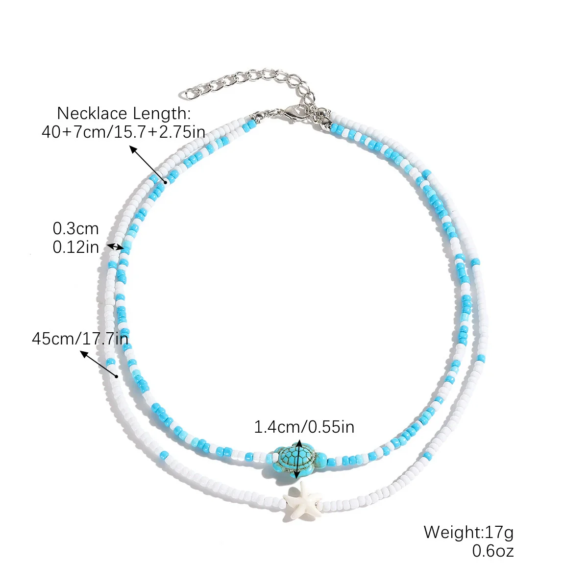 Necklace Zinc Alloy Geometric Shell Conch Sea Star Pendant Electroplating For Women - Image 6