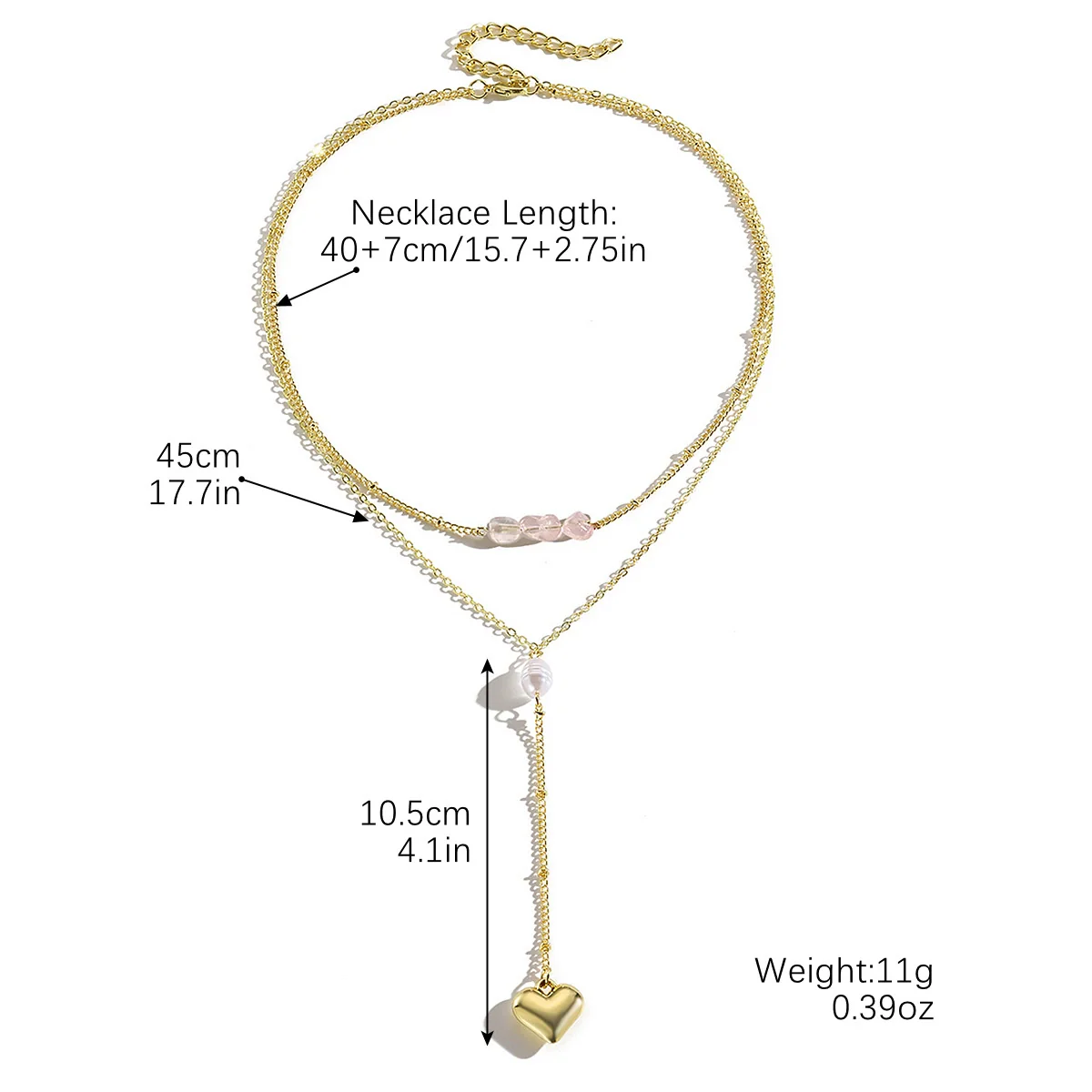 Necklace Zinc Alloy Insects Heart Electroplating Ochain Women - Image 8