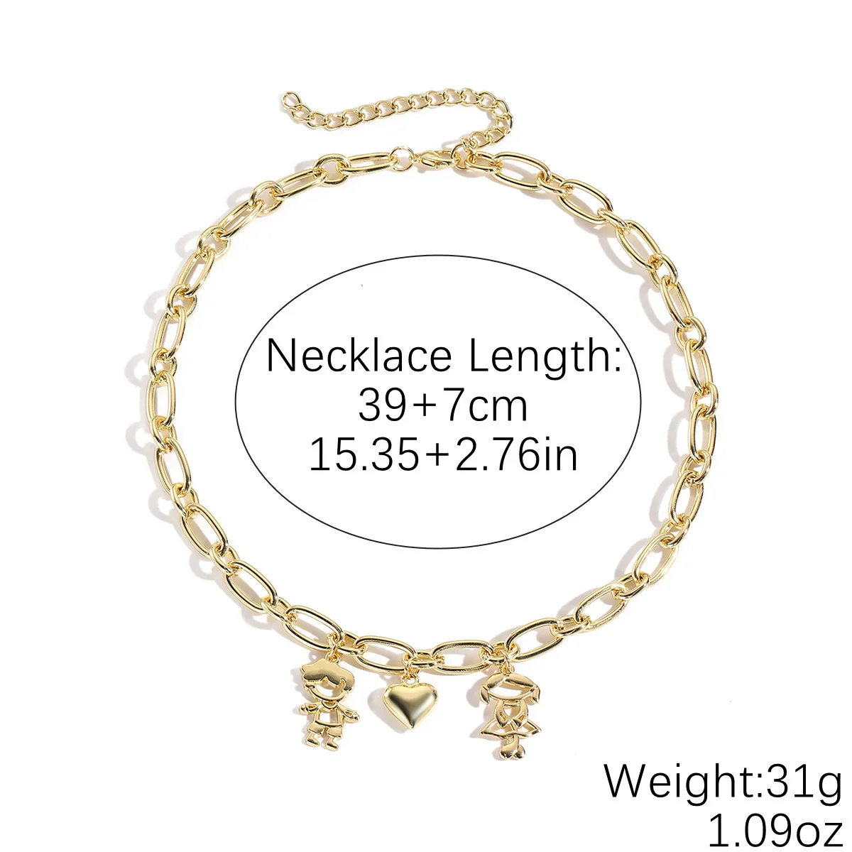 Necklaces Zinc Alloy Heart Shape Geometric Sweet Style Electroplating - Image 5